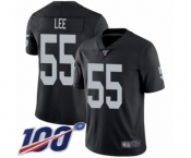 Youth Oakland Raiders #55 Marquel Lee Black Team Color Vapor Untouchable Limited Player 100th Season Football Jersey