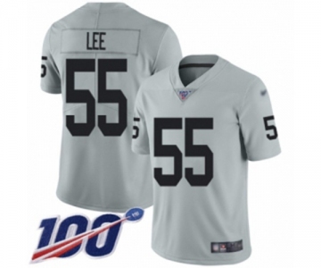 Youth Oakland Raiders #55 Marquel Lee Limited Silver Inverted Legend 100th Season Football Jersey