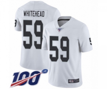 Youth Oakland Raiders #59 Tahir Whitehead White Vapor Untouchable Limited Player 100th Season Football Jersey