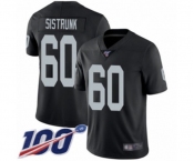 Youth Oakland Raiders #60 Otis Sistrunk Black Team Color Vapor Untouchable Limited Player 100th Season Football Jersey