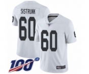 Youth Oakland Raiders #60 Otis Sistrunk White Vapor Untouchable Limited Player 100th Season Football Jersey