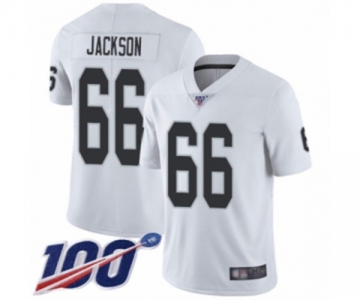 Youth Oakland Raiders #66 Gabe Jackson White Vapor Untouchable Limited Player 100th Season Football Jersey