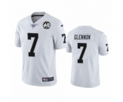 Youth Oakland Raiders #7 Mike Glennon White 60th Anniversary Vapor Untouchable Limited Player 100th Season Football Jersey