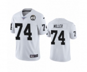 Youth Oakland Raiders #74 Kolton Miller White 60th Anniversary Vapor Untouchable Limited Player 100th Season Football Jersey