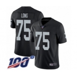 Youth Oakland Raiders #75 Howie Long Black Team Color Vapor Untouchable Limited Player 100th Season Football Jersey