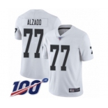 Youth Oakland Raiders #77 Lyle Alzado White Vapor Untouchable Limited Player 100th Season Football Jersey