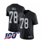 Youth Oakland Raiders #78 Art Shell Black Team Color Vapor Untouchable Limited Player 100th Season Football Jersey