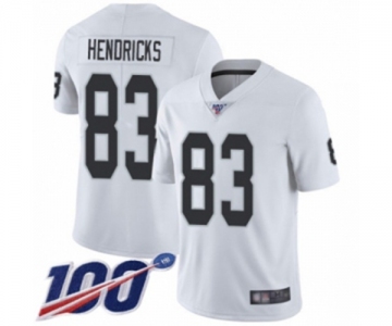 Youth Oakland Raiders #83 Ted Hendricks White Vapor Untouchable Limited Player 100th Season Football Jersey