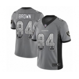 Youth Oakland Raiders #84 Antonio Brown Limited Gray Rush Drift Fashion Football Jersey