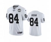 Youth Oakland Raiders #84 Antonio Brown White 60th Anniversary Vapor Untouchable Limited Player 100th Season Football Jersey