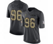 Youth Oakland Raiders #96 Clelin Ferrell Limited Black 2016 Salute to Service Football Jersey