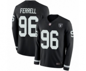 Youth Oakland Raiders #96 Clelin Ferrell Limited Black Therma Long Sleeve Football Jersey