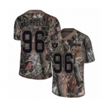 Youth Oakland Raiders #96 Clelin Ferrell Limited Camo Rush Realtree Football Jersey