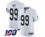 Youth Oakland Raiders #99 Arden Key White Vapor Untouchable Limited Player 100th Season Football Jersey