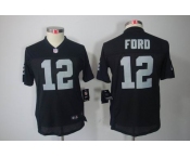 nike youth nfl jerseys oakland raiders #12 jacoby ford black[nike limited]