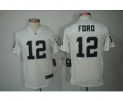 nike youth nfl jerseys oakland raiders #12 jacoby ford white[nike limited]