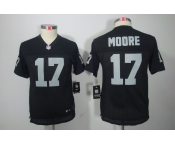 nike youth nfl jerseys oakland raiders #17 moore black[nike limited]