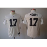 nike youth nfl jerseys oakland raiders #17 moore white[nike limited]