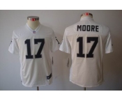 nike youth nfl jerseys oakland raiders #17 moore white[nike limited]