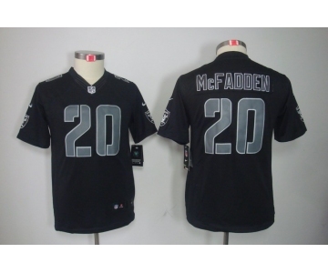 nike youth nfl jerseys oakland raiders #20 darren mcfadden black[nike impact limited]