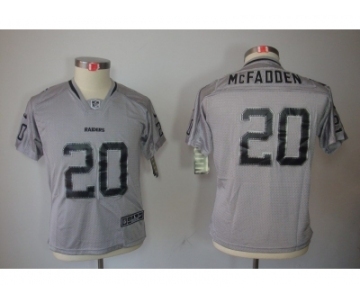 nike youth nfl jerseys oakland raiders #20 darren mcfadden grey[nike lights out]