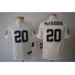 nike youth nfl jerseys oakland raiders #20 darren mcfadden white[nike limited]