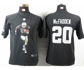 nike youth nfl jerseys oakland raiders #20 mcfadden black[portrait fashion]