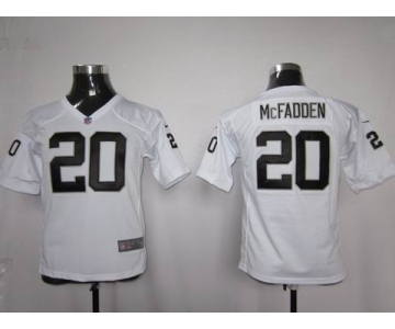 nike youth nfl jerseys oakland raiders #20 mcfadden white[nike]