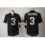 nike youth nfl jerseys oakland raiders #3 palmer black[nike limited]