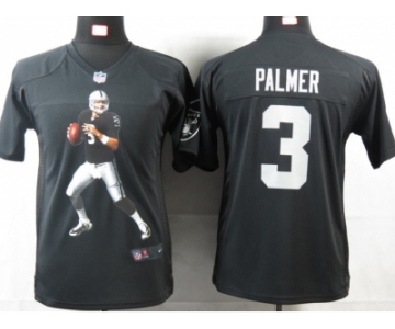 nike youth nfl jerseys oakland raiders #3 palmer black[portrait fashion]