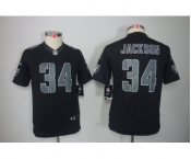 nike youth nfl jerseys oakland raiders #34 jackson black[nike impact limited]