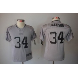 nike youth nfl jerseys oakland raiders #34 jackson grey[nike lights out]