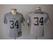 nike youth nfl jerseys oakland raiders #34 jackson grey[nike lights out]