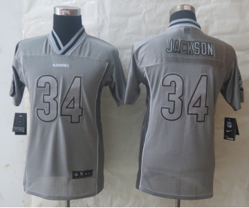 nike youth nfl jerseys oakland raiders #34 jackson grey[nike vapor]