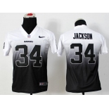 nike youth nfl jerseys oakland raiders #34 jackson white-grey[nike drift fashion][second version]