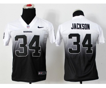 nike youth nfl jerseys oakland raiders #34 jackson white-grey[nike drift fashion][second version]