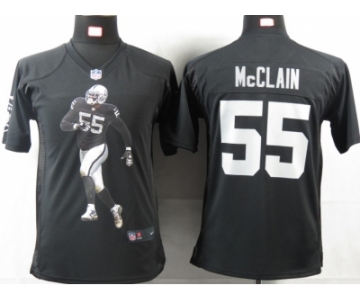 nike youth nfl jerseys oakland raiders #55 mcclain black[portrait fashion]