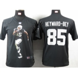 nike youth nfl jerseys oakland raiders #85 heyward-bey black[portrait fashion]