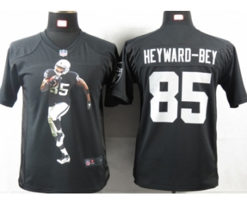 nike youth nfl jerseys oakland raiders #85 heyward-bey black[portrait fashion]