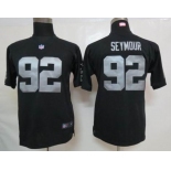 nike youth nfl jerseys oakland raiders #92 seymour black[nike]