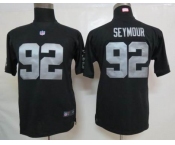 nike youth nfl jerseys oakland raiders #92 seymour black[nike]