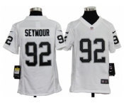 nike youth nfl jerseys oakland raiders #92 seymour white[nike]