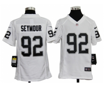 nike youth nfl jerseys oakland raiders #92 seymour white[nike]