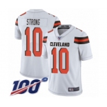 Youth Cleveland Browns #10 Jaelen Strong White Vapor Untouchable Limited Player 100th Season Football Jersey