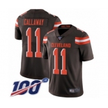 Youth Cleveland Browns #11 Antonio Callaway Brown Team Color Vapor Untouchable Limited Player 100th Season Football Jersey