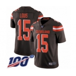 Youth Cleveland Browns #15 Ricardo Louis Brown Team Color Vapor Untouchable Limited Player 100th Season Football Jersey