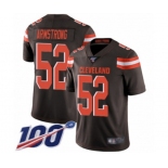 Youth Cleveland Browns #52 Ray-Ray Armstrong Brown Team Color Vapor Untouchable Limited Player 100th Season Football Jersey