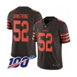 Youth Cleveland Browns #52 Ray-Ray Armstrong Limited Brown Rush Vapor Untouchable 100th Season Football Jersey