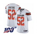 Youth Cleveland Browns #52 Ray-Ray Armstrong White Vapor Untouchable Limited Player 100th Season Football Jersey