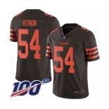 Youth Cleveland Browns #54 Olivier Vernon Limited Brown Rush Vapor Untouchable 100th Season Football Jersey